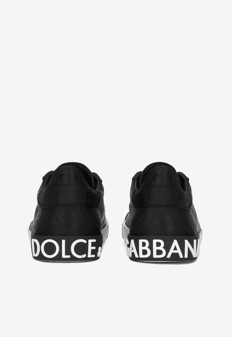Dolce & Gabbana Cordura Portofino Vintage Sneakers Black CS2203 AO483 8B956