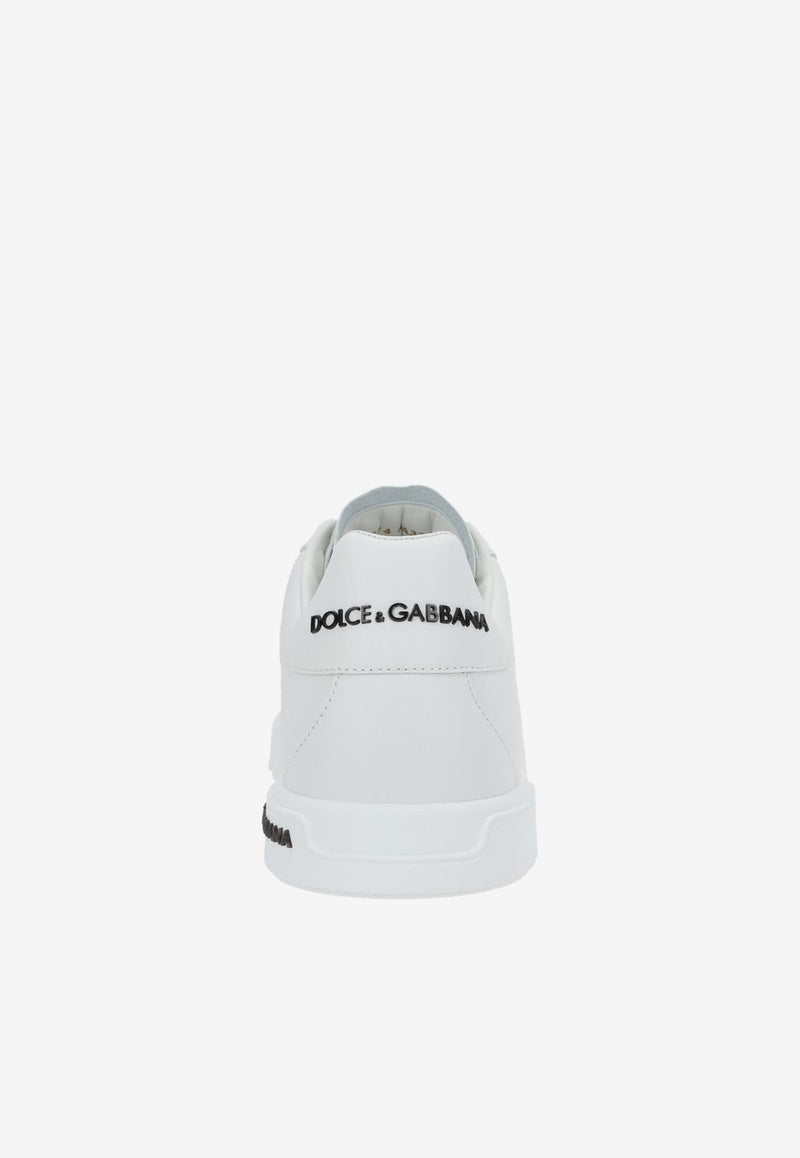 Dolce & Gabbana Logo Low-Top Sneakers in Calfskin White CS2213 AA335 80001