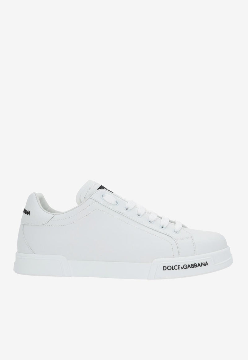 Dolce & Gabbana Logo Low-Top Sneakers in Calfskin White CS2213 AA335 80001