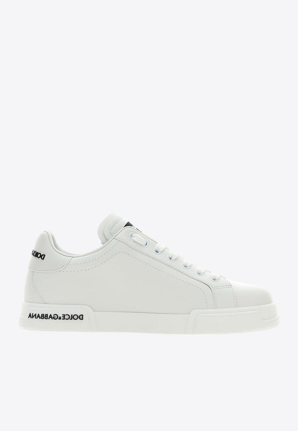 Dolce & Gabbana Portofino Leather Low-Top Sneakers White CS2213_AA335_80001