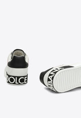 Dolce & Gabbana Portofino Logo Patch Leather Sneakers White CS2216AH526/P_DOLCE-89697