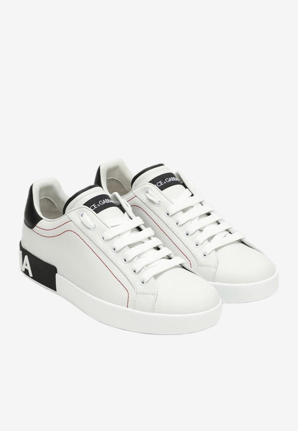 Dolce & Gabbana Portofino Leather Low-Top Sneakers White CS2216AH526/Q_DOLCE-89697