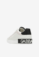 Dolce & Gabbana Portofino Leather Low-Top Sneakers White CS2216AH526/Q_DOLCE-89697