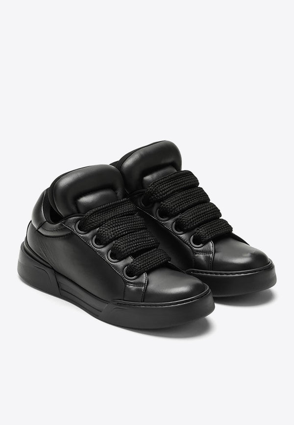 Dolce & Gabbana Mega Skate Leather Low-Top Sneakers Black CS2223AP555/N_DOLCE-80999