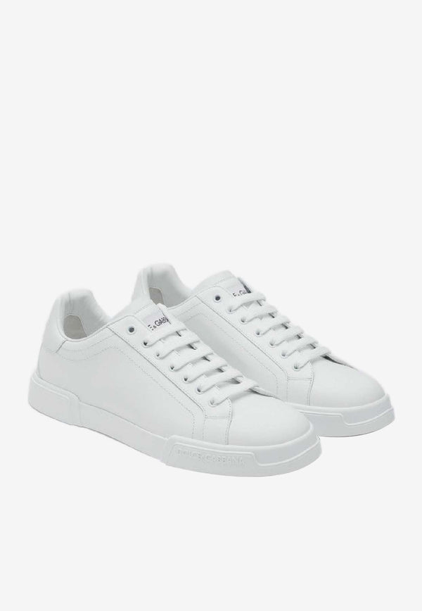 Dolce & Gabbana Portofino Leather Low-Top Sneakers White CS2332A1065/S_DOLCE-80002