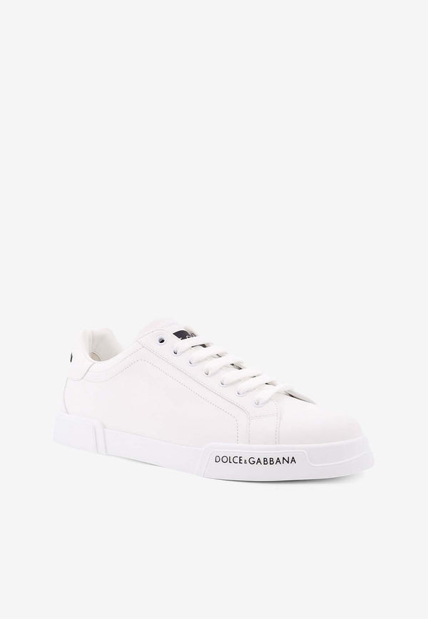 Dolce & Gabbana Portofino Leather Low-Top Sneakers White CS2332AA335_80001