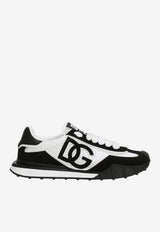 Dolce & Gabbana DG Athletic Sneakers in Nylon and Calfskin Monochrome CS2384 A0136 89697