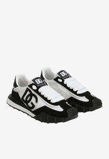Dolce & Gabbana DG Athletic Sneakers in Nylon and Calfskin Monochrome CS2384 A0136 89697