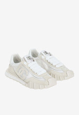 Dolce & Gabbana DG Athletic Sneakers in Nylon and Calfskin Cream CS2384 A0136 8S169
