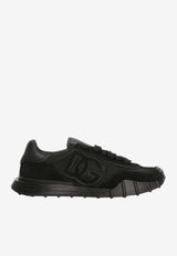 Dolce & Gabbana DG Athletic Sneakers in Nylon and Calfskin Black CS2384 A0354 8B956