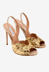 Aquazzura Ce Soir 105 Slingback Sandals Gold CSOHIGS0-ENHLCO LIGHT COPPER