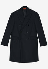 Barena Venezia Double-Breasted Wool Coat Navy CSU47730444NAVY