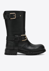 Dolce & Gabbana Biker Ankle Boots in Calf Leather Black CT1081AW352/R_DOLCE-80999