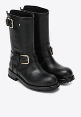Dolce & Gabbana Biker Ankle Boots in Calf Leather Black CT1081AW352/R_DOLCE-80999