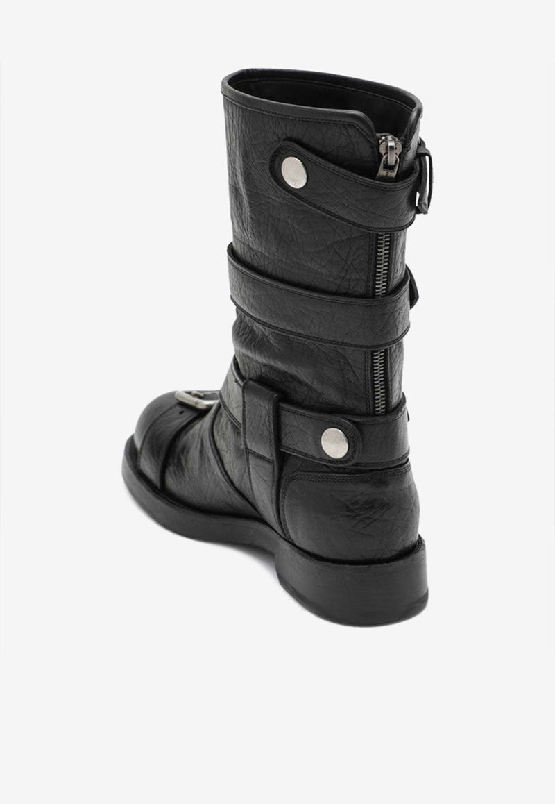 Dolce & Gabbana Horse Leather Ankle Boots Black CT1106AW352/R_DOLCE-80999