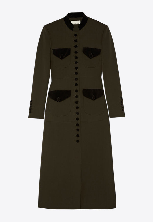 Liberowe Imperial Wool Long Coat CT1WVBRBROWN