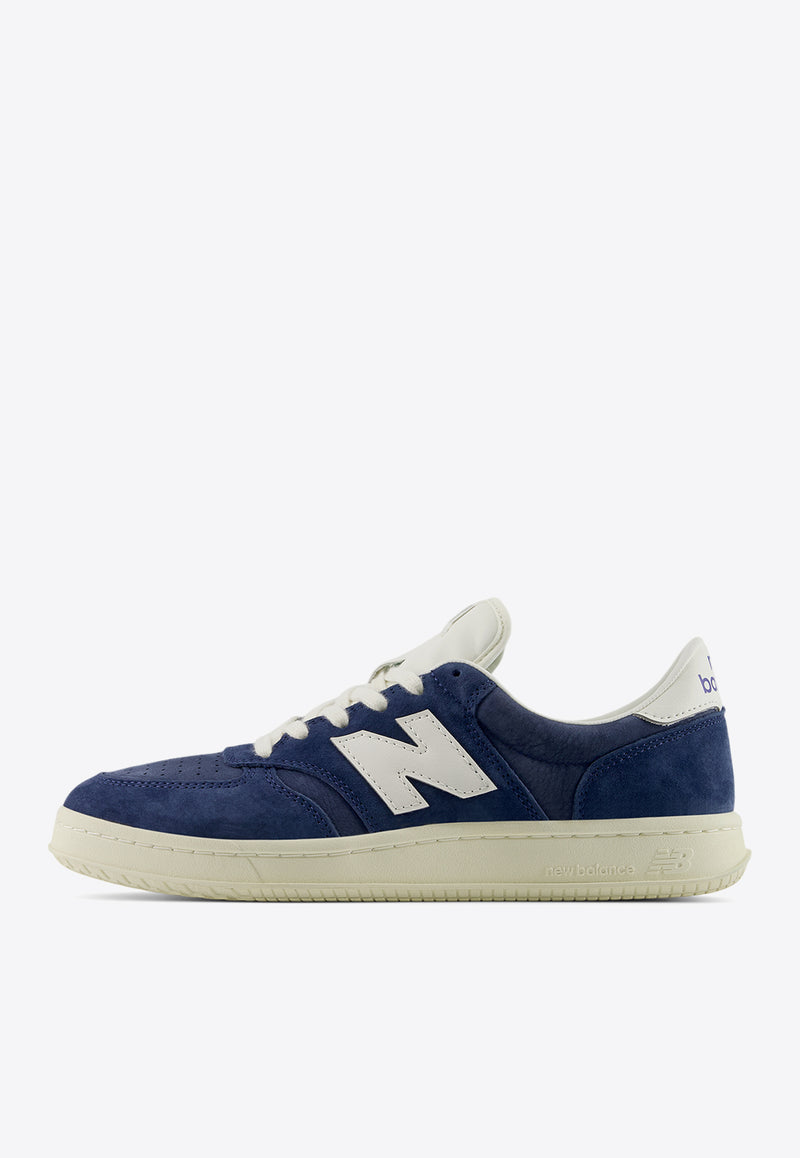 New Balance T500 Low-Top Sneakers in Navy with Sea Salt and Marine Blue Navy CT500CD