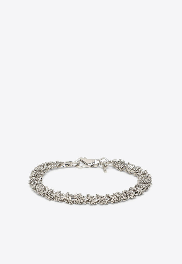 Emanuele Bicocchi Crystal-Embellished Chain Bracelet Silver CTAB3MET/N_EMANU-SI