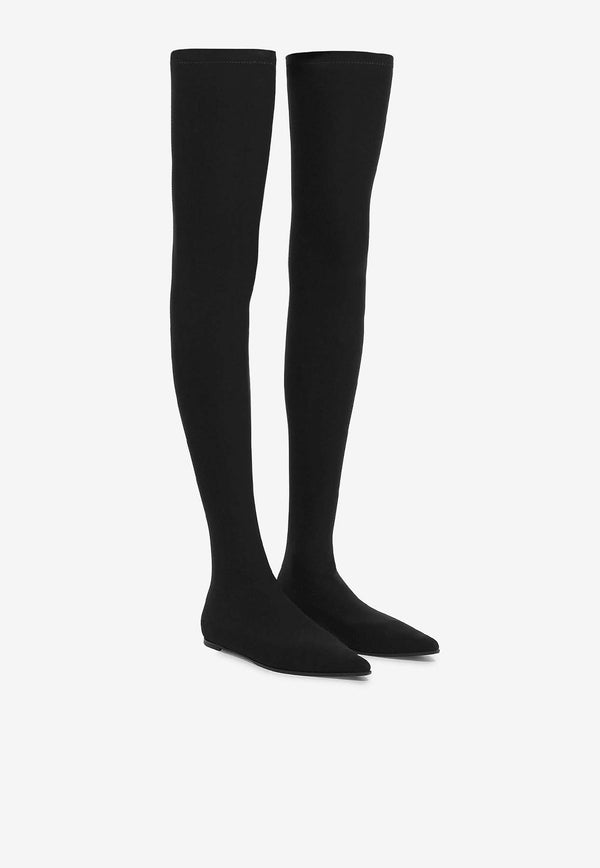 Dolce & Gabbana Stretch Over-the-Knee Boots CU1115 AV590 80999 Black