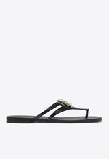 Dolce & Gabbana DG Logo Thong Sandals  Black CW2418AY817/S_DOLCE-8E831
