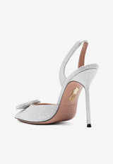 Aquazzura Crystal Hoop 105 Slingback Pumps CYPHIGL0-GTSCCC SILVER