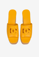 Dolce & Gabbana Brigitte 60 Calf Leather Wedges Sandals Yellow CZ0302 AW576 8H279