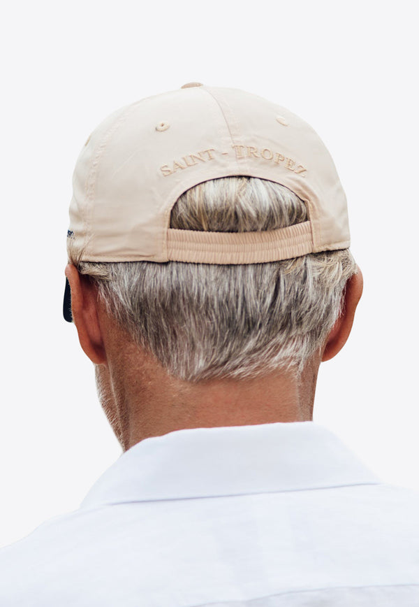 Les Canebiers Embroidered Baseball Cap  Beige