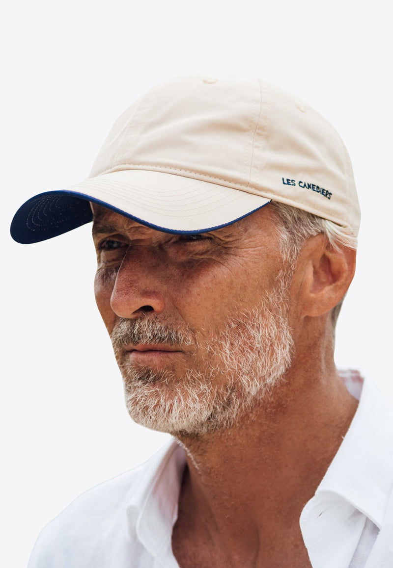 Les Canebiers Embroidered Baseball Cap  Beige