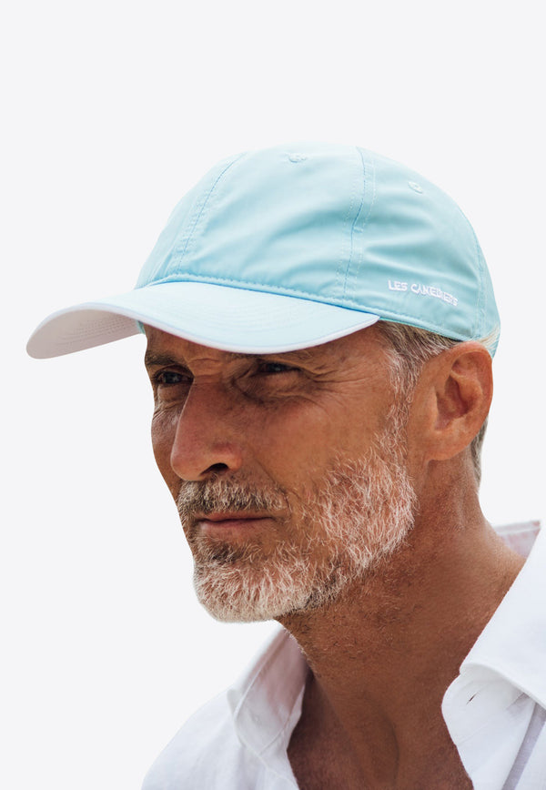 Les Canebiers Embroidered Baseball Cap  Sky Blue
