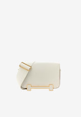 Geta Shoulder Bag in Mushroom Chevre Mysore with Gold Hardware