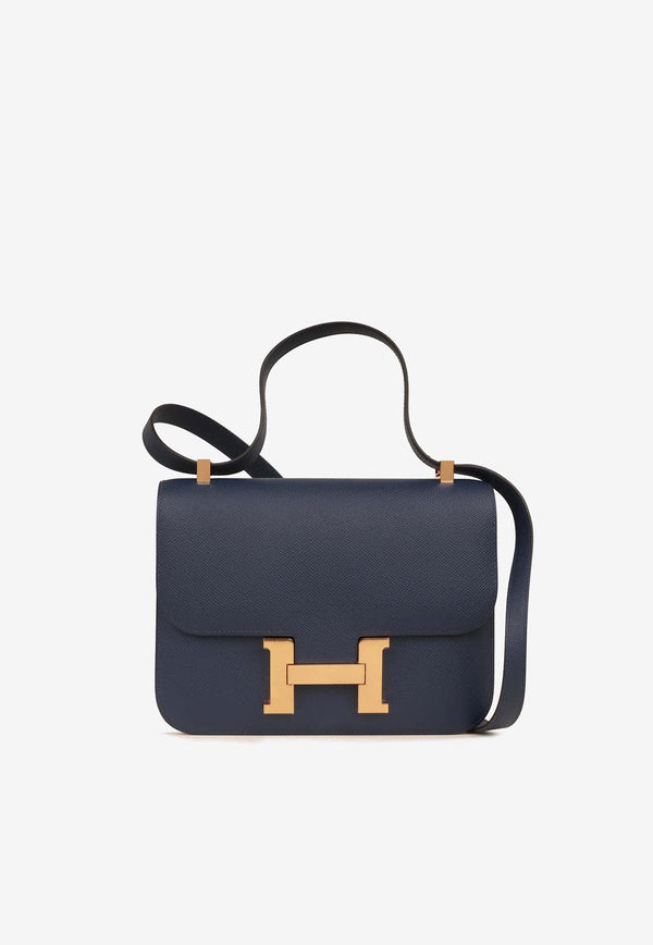 Hermès Constance 1-24 in Bleu Navy Epsom Leather with Rose Gold Hardware