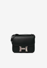 Hermès Constance 18 in Black Sombrero Leather with Mother Of Pearl Hardware