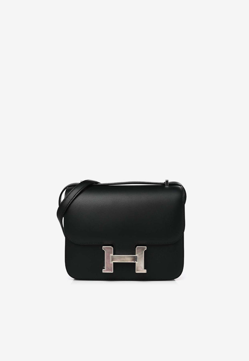 Hermès Constance 18 in Black Sombrero Leather with Mother Of Pearl Hardware