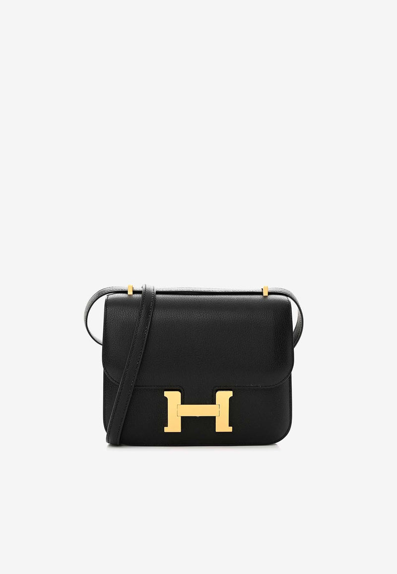 Hermès Constance 18 in Black Chevre Mysore with Rose Gold Hardware