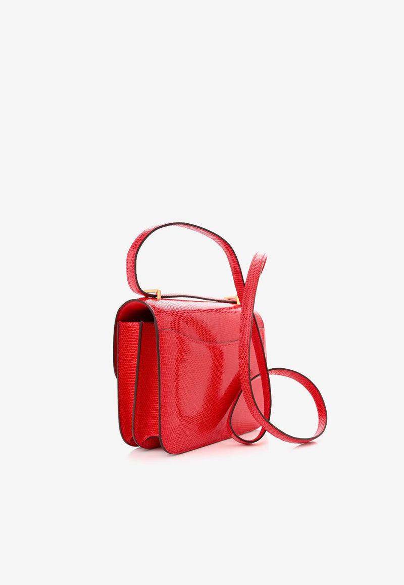 Hermès Constance 18 in Rouge Moyen Lizard Leather with Gold Hardware