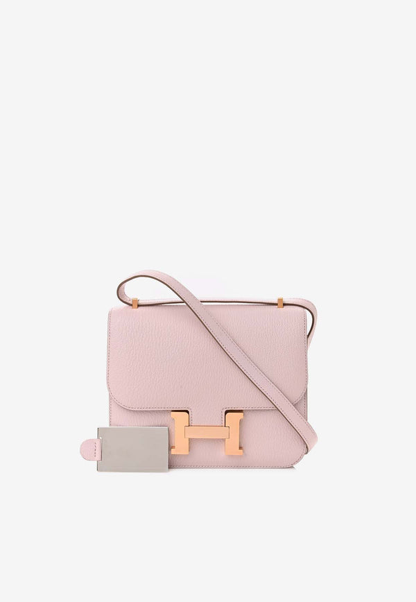 Hermès Constance 18 in Mauve Pale Chevre Mysore Leather with Rose Gold Hardware
