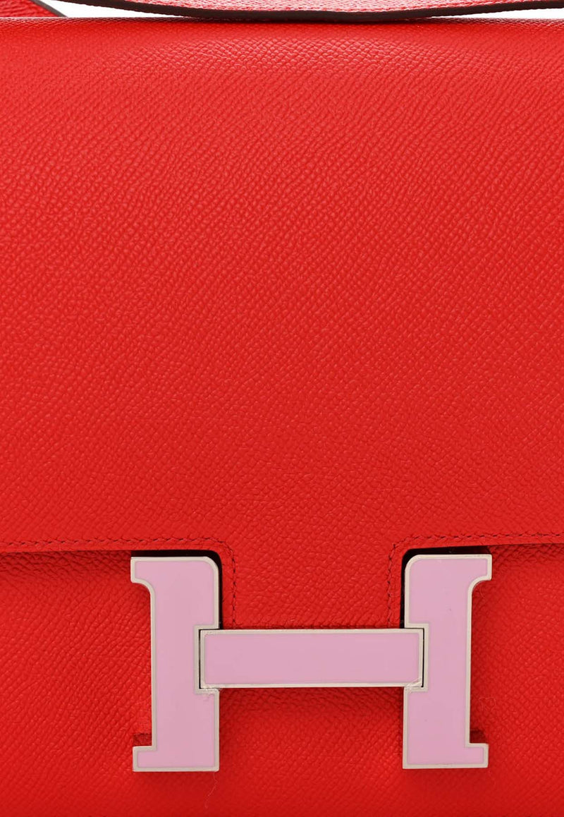 Hermès Constance 24 in Rouge de Coeur Epsom with Mauve Sylvestre Enamel Hardware