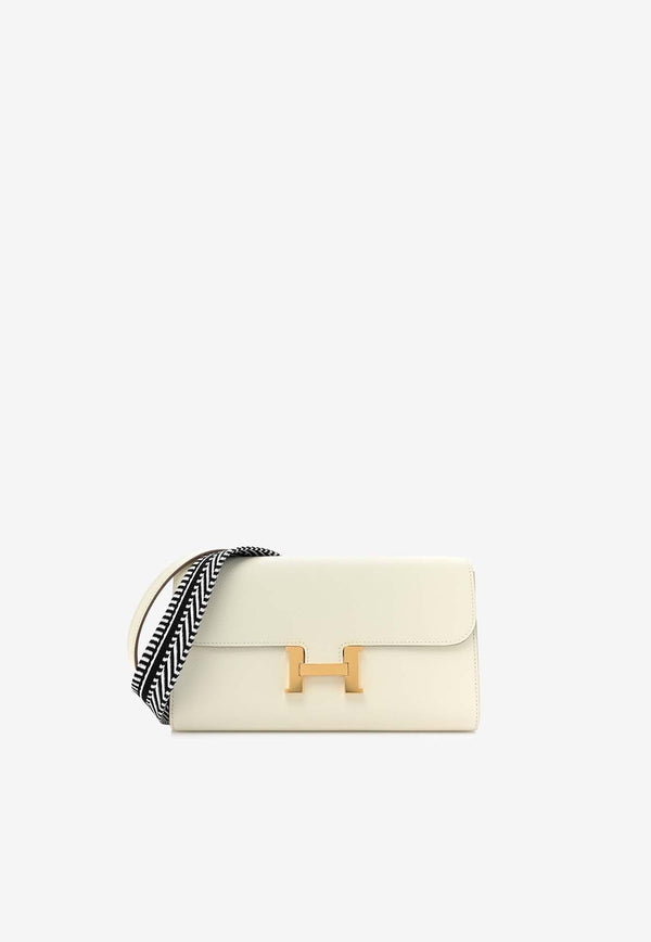 Hermès Constance Long Wallet Cavale in Mushroom Evercolor with Gold Hardware