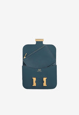 Hermès Constance Slim Wallet in Bleu de Prusse Evercolor with Gold Hardware