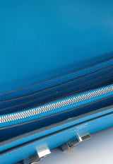 Hermès Constance To Go Wallet in Bleu Frida Epsom with Palladium Hardware