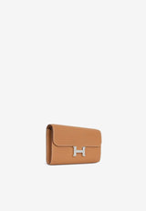 Hermès Constance To Go Wallet Cavale in Gold Evercolour with Palladium Hardware