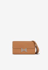 Hermès Constance To Go Wallet Cavale in Gold Evercolour with Palladium Hardware