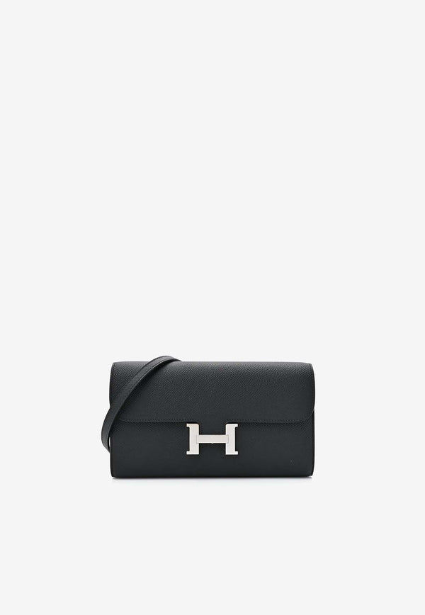 Hermès Constance To Go Wallet in Black Epsom with Palladium Hardware