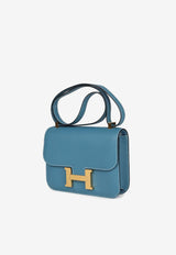 Constance 24 New Bleu Jean Epsom with Gold Hardware