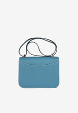 Constance 24 New Bleu Jean Epsom with Gold Hardware