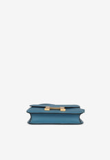 Constance 24 New Bleu Jean Epsom with Gold Hardware