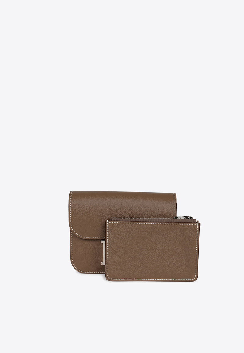 Constance Slim Wallet in Etoupe Evercolor with Palladium Hardware