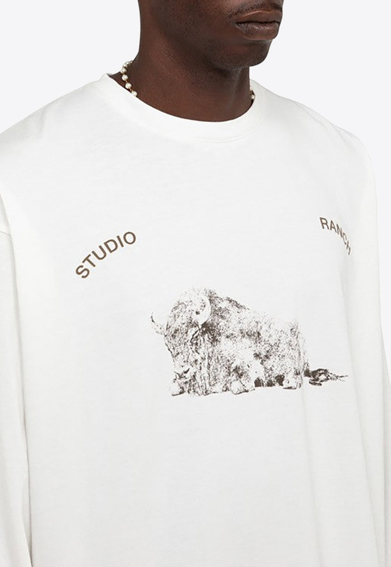 1989 Studio Printed Long-Sleeved T-shirt White D0609CO/M_1989-WHT