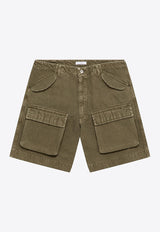 1989 Studio Washed-Out Cargo Shorts Green D0631CO/M_1989-MILGRE