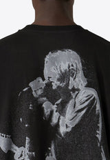 1989 Studio Kurt Graphic Print Crewneck T-shirt Black D07.06CO/N_1989-BLK